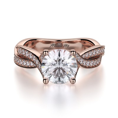 MICHAEL M 18k Rose Gold Engagement Ring R709-1-25-18R