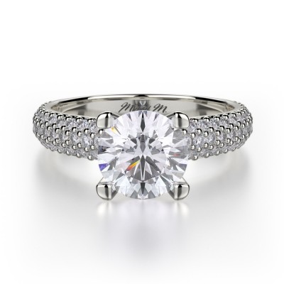 MICHAEL M 18k White Gold Engagement Ring R710-1-5-18W