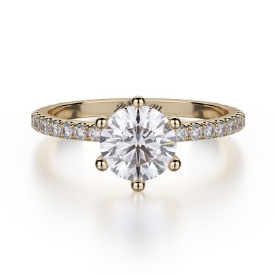 MICHAEL M 18k Yellow Gold Engagement Ring R713-1-18Y