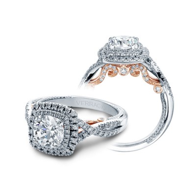 Verragio Double Halo Twist Engagement Ring