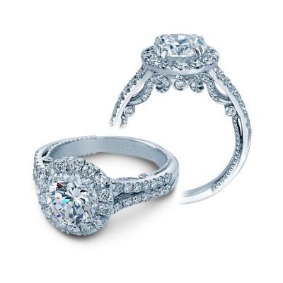 Verragio Halo Split Shank Engagement Ring