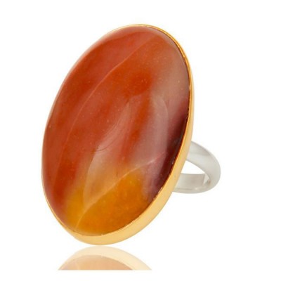 Jasper Ring In Mixed Metal