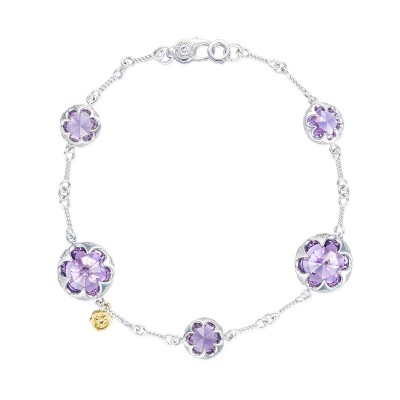 Multi Gem Chain Bracelet featuring Amethyst