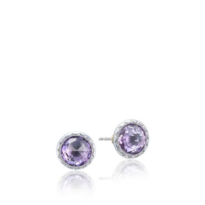 Bezel Studs featuring Amethyst