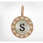 Round Wide Frame with Diamonds Charm