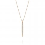 Pav&eacute; Surfboard Pendant in Rose Gold