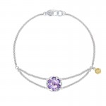 Split Chain Bracelet featuring Amethyst