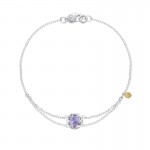 Petite Split Chain Bracelet featuring Amethyst