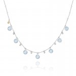 Multi-Gem Drop Necklace featuring Sky Blue Topaz