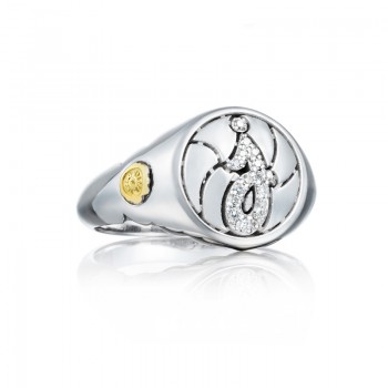 Pav&eacute; Monogram Ring SR194J